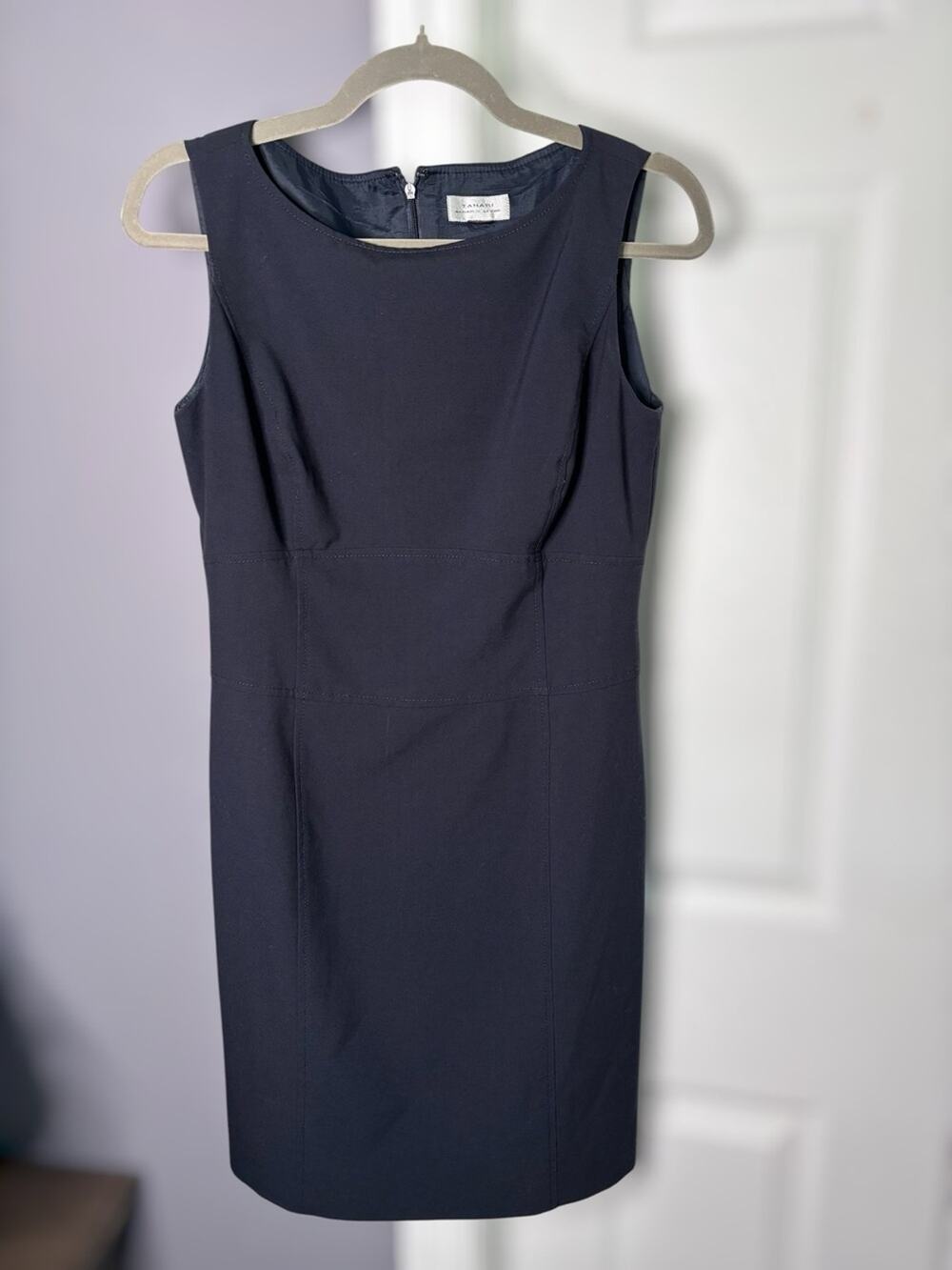 blue tahari dress | Dresses | Tahari Navy Sleeveless High Neck Shift Sz 4 Designed in smooth 100% Alexander Wang A-Line Lace Fall Wedding Size:6 - XS
